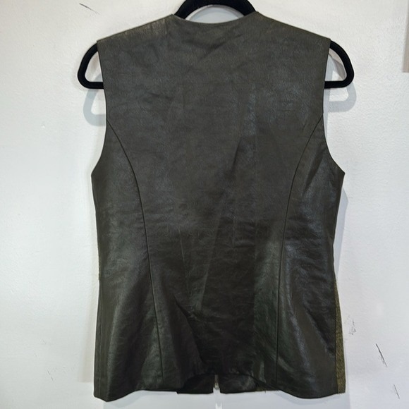 Eric Ryan Sport Olive Green‎ Faux Leather Vest & Pants Set Size 6/8 - Picture 6 of 9